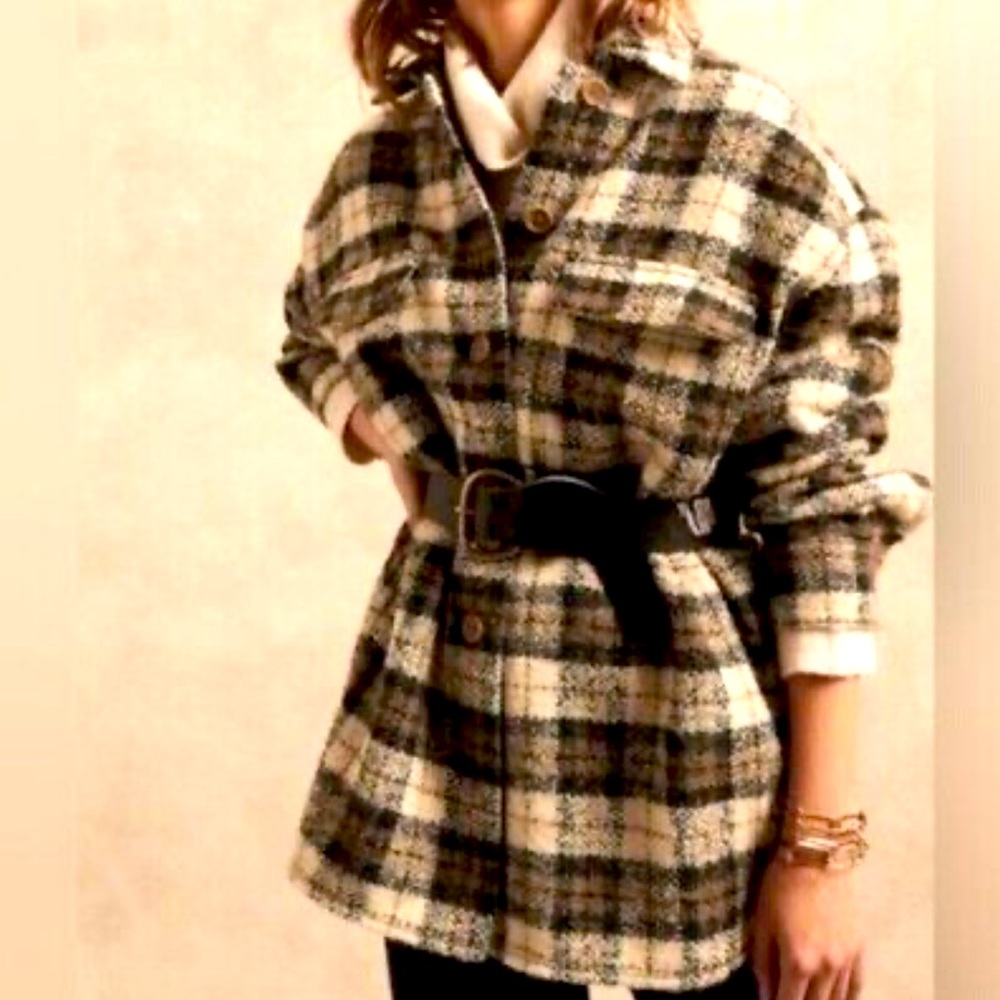 BANANA REPUBLIC Wool/Alpaca Italian Boucle' Shirt Jacket